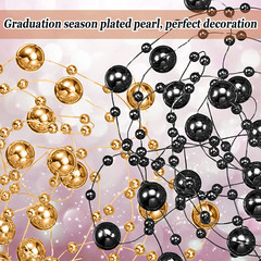 24 Pcs Artificial Pearl String for Floating Candle Faux Pearls Beads String Pear