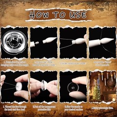 24pack Magic led Taper Candle with Wand Remote,Floating Hanging 24-Pack Taper