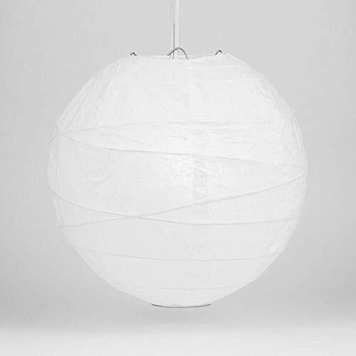 Quasimoon 18″ White Irregular Ribbed Paper Lantern (10 PACK) by PaperLanternS…