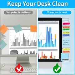 Monitor Memo Board, 2PCS Multifunction Sticky Board With Clip