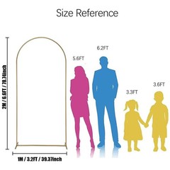 4FT Arch Backdrop Stand Metal Wedding Arch Backdrop Stand Backdrop Stand Frame