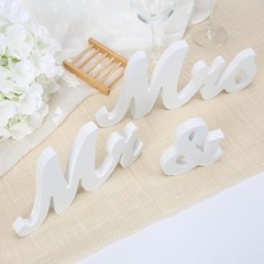 Adeeing Mr & Mrs Signs Wedding Pros Sweetheart Wooden Freestanding Letters Decor