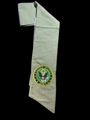 US Army Seal (Green) Cotton Wreath Sash (2 Logos) 50k Stitch