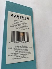 Letter K Cursive Seal Monogram Initial Envelope Sticker Graduation Gartner 1”