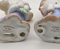 Bumpkins Wedding Cake Toppers Groom & Bride Bisque Porcelain Country Vintage