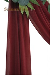 Wedding Decorative Drapes Arch Drapping 6.5Yards Windows Chiffon Fabric Curtains