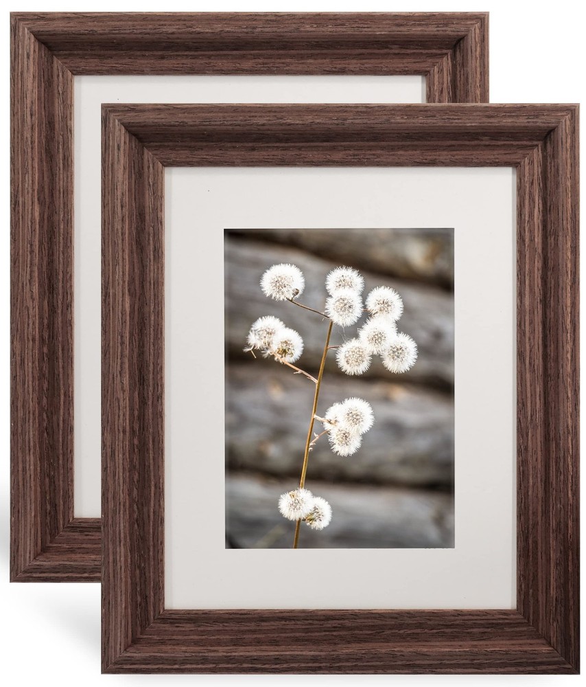 GraduationMall 8×10 Wooden Picture Frames,Display Photos 5×7 with Mat or 8×10…
