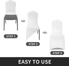 12pcs Stretch Spandex Chair Cover for Wedding Party Dining