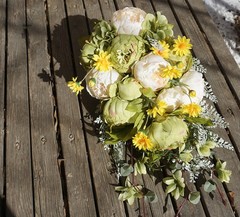 Romantic Peony Wedding Bride Bouquet Garden Waterfall Sagging Simulation Flower