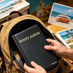 Pressed Penny Album Book, Holds 192 Coins, Portable Smashed Penny Holder for