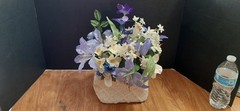 Lavender purple wedding flowers for decorations Bells Tablecovers Streamers Misc