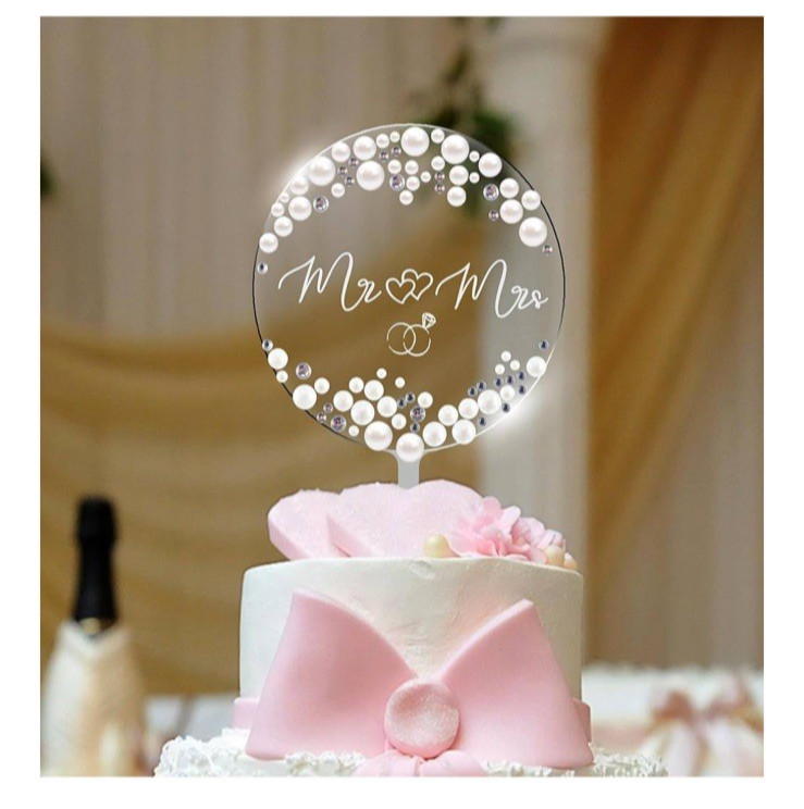Mr And Mrs Wedding Cake Topper