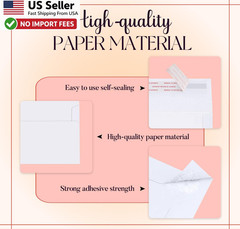 ACSTEP 50Pack White A4 Envelopes 4-1/4 X 6-1/4 Self Seal Wedding Photo FROM USA
