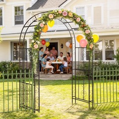 7FT Metal Arch Backdrop Stand, Archway Wedding Arch Stand for Outdoor Party