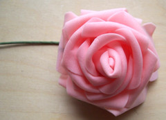 26 Artificial Flowers Foam Roses 4 Colors Wedding Bouquet Party Shower