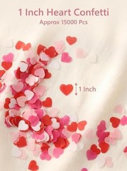 1 Inch White Pinks Red Tissue Paper Heart Confetti Wedding Reception