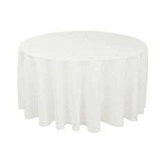 15 LOT 120″ inch Tablecloth ROUND 100% Polyester Overlay 8 COLORS 5 ft table
