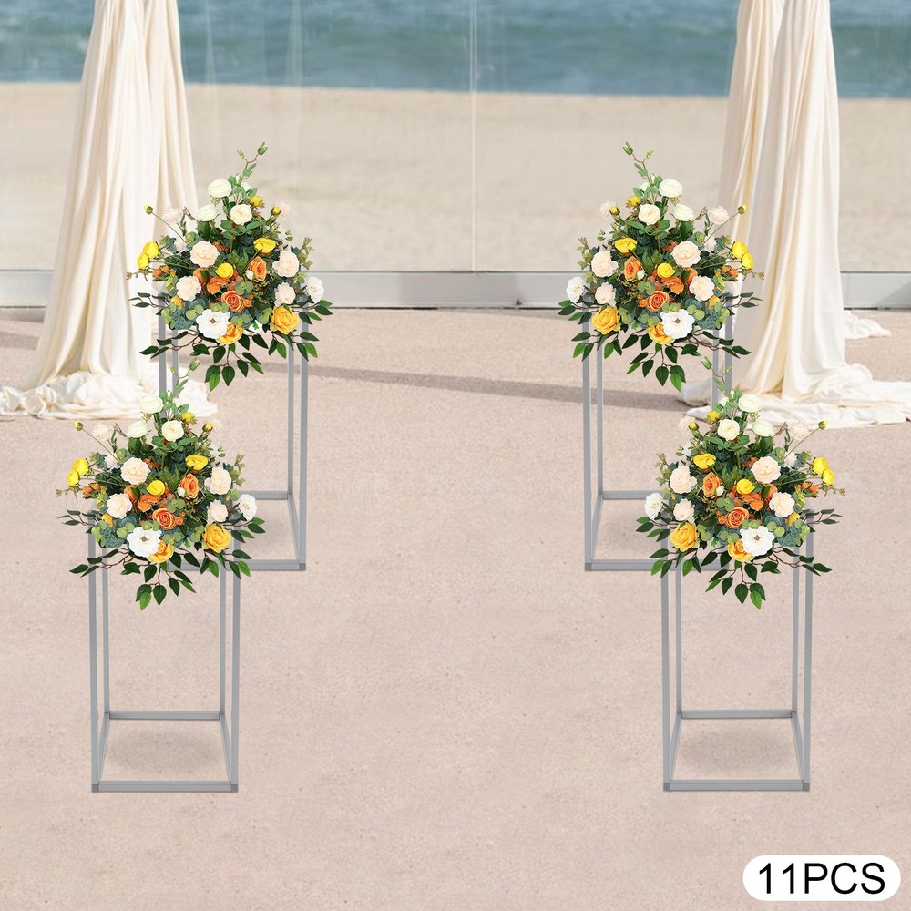 11pcs Wedding Flower Stands Flower Holder Rectangular For Wedding Decorations