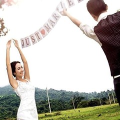 JUST Married Wedding Banner Set, Wedding Decorations for Reception, Bridal Showe