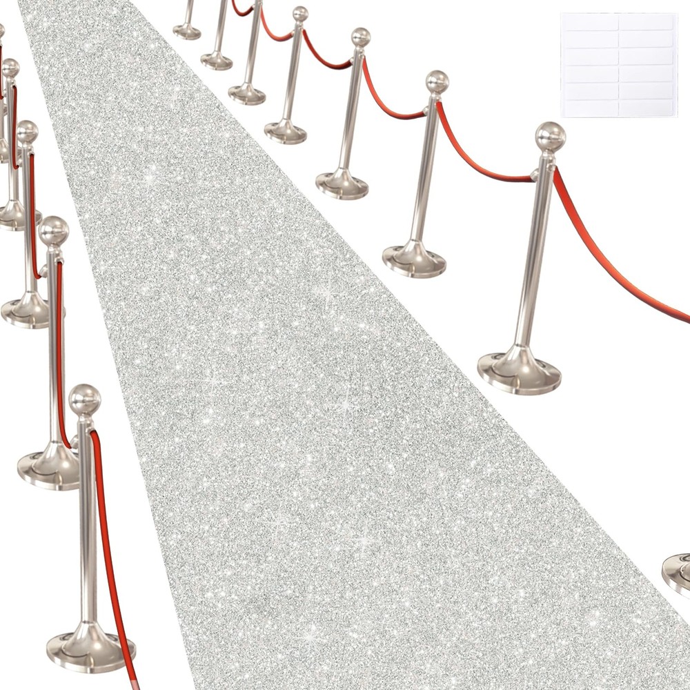 Glitter Carpet Runner 200 GSM 2.6FT X 15FT Non-Woven Fabric – Aisle for Events