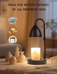 Candle Warmer Lamp with Timer Dimmable, 13 inches, Black