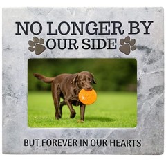 BANBERRY DESIGNS Dog Memorial Picture Frame – “No Longer By Our Side
