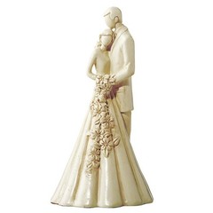 Beautiful 2-Piece Wedding Cake Topper and Figurine – Faith, Hope, and Love Abide