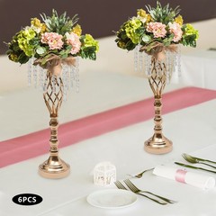 Gold Crystal Flower Stands Set of 6 55cm (21.7in) Wedding Centerpieces