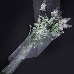 Glitter Tulle Roll Sparkling Tulle Ribbon Fabric Spool for Wedding Decoration Gi