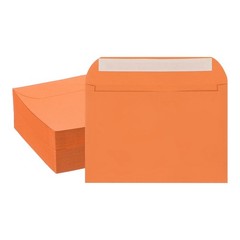 100Pcs 7.8×5.5 Inch Self Sealing Envelopes for Invitations A7 Orange