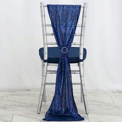 Extra Wide ROYAL BLUE Premium Sequined Chair Sashes Wedding Events Decorations