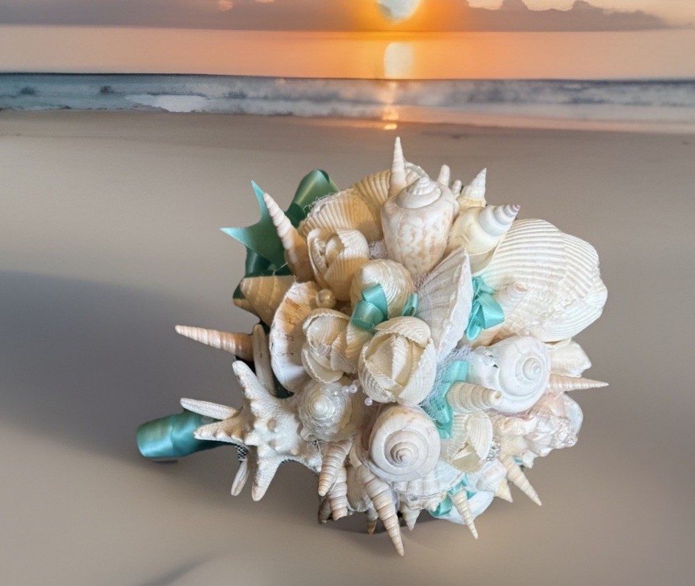 Natural Seashell Wedding Bouquet, Forever Keepsake, Beautiful One Of A Kind