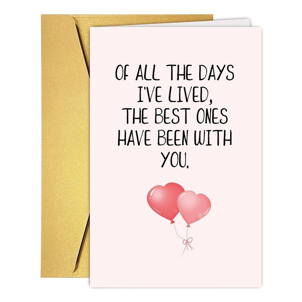 Romantic Anniversary Card&Gift for Women Men, Funny Valentines Day Card for H…