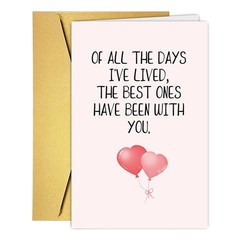 Romantic Anniversary Card&Gift for Women Men, Funny Valentines Day Card for H…