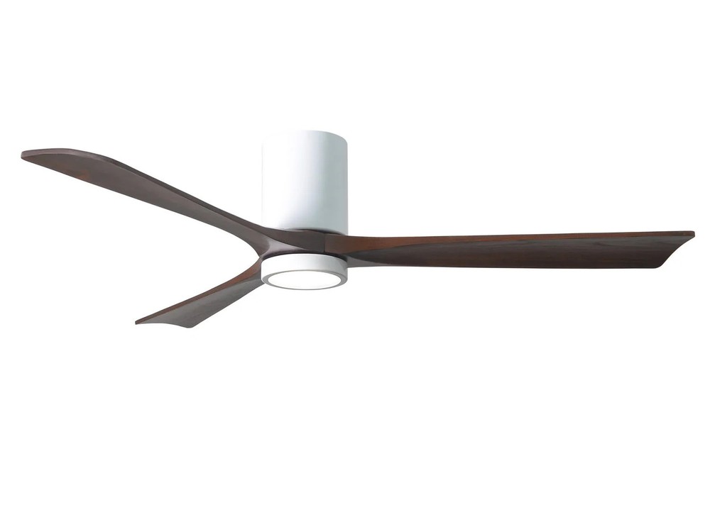 Matthews Fan IR3HLK-WH-WA-60 Irene-3HLK three-blade flush mount paddle fan in Gl