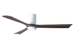 Matthews Fan IR3HLK-WH-WA-60 Irene-3HLK three-blade flush mount paddle fan in Gl