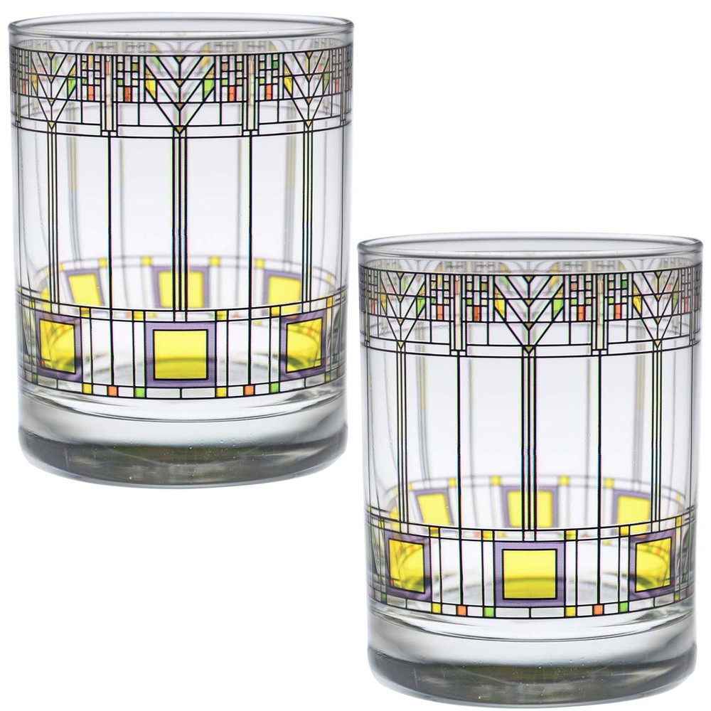 Culver Frank Lloyd Wright DOF Double Old Fashioned 14 Ounces, Tree of Life