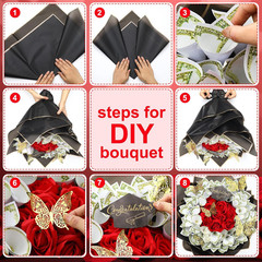 127 Pcs Graduation Gifts Money Flower Bouquet Class of 2026 Money Gift Ideas for