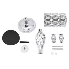 24 In. H Silver Metal Iron Crystal Decor Vases Wedding Party Table Decoration Va