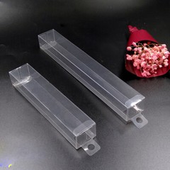 25X Clear Plastic PVC Box with Hang Hole Gift Favour Boxes Retail Shop Display