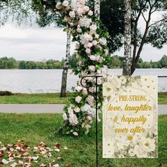 Wedding Shower Garden Flag 12×18 Inches – Bridal Shower Engagement Flags Doub…