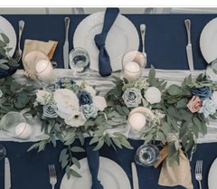 Lings Center Piece Garland Wedding Decoration; 10 Cheesecloth, 9-6ft, 1-9ft