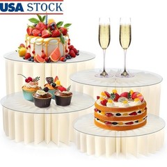 Stackable Cake Stand Set Acrylic Display Pedestal Party Events Centerpieces New