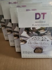 New 100Pcs Place Cards by David Tutera White Wedding Party Table Deco 4 Pk Of 25