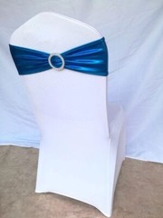 10pcs Metallic Spandex Chair Band for Folding Banquet Universal Chair Covers