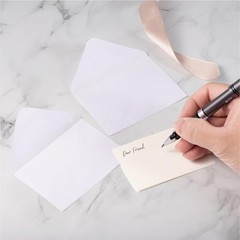 100 Pack 4 x 2.75″ Mini Envelopes 120GSM Gift Card 4 x 2.75 inches, White-100