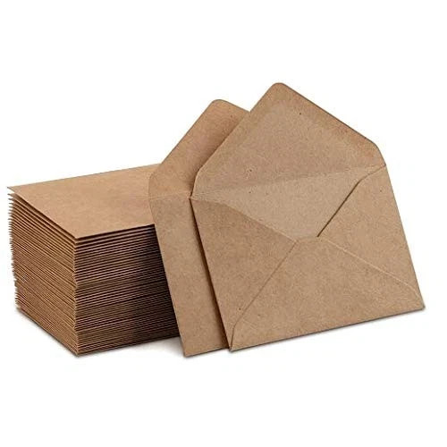 Kraft Mini Envelopes Brown for Gift 4″x2.75″ 100 Pack,