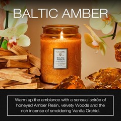 Voluspa Baltic Amber Candle 18 Oz Coconut Wax Blend Scented Candles For Home