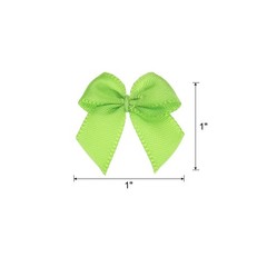 100Pcs Mini Ribbon Bow 1″ Mini Fabric Satin Ribbon Flower Bows, Fruit Green
