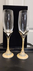 Things Remembered Wedding Champagne Fltes Glasses New